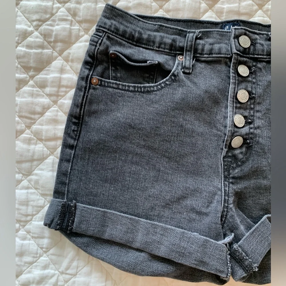 High Rise Denim Shorts - Picture 3 of 9